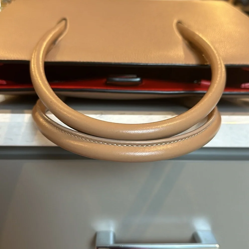 Christian Louboutin red 2 way satchel/crossbody bag